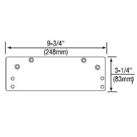 Norton Door Controls 1688689 Overhead Holder or Narrow Top Jamb Drop Plate Aluminum 1688689